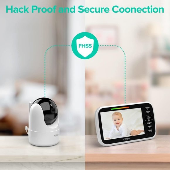 ADENEW 5" WIFI PAN & TILT VIDEO BABY MONITOR - NIGHT VISION, 2 WAY TALK - Picture 8 of 14